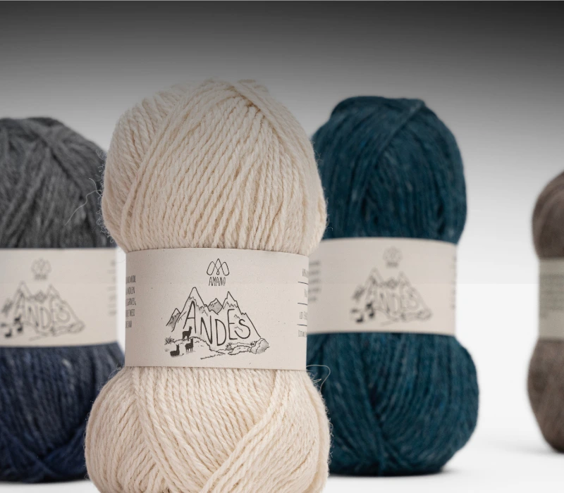 Andes Tweed balls, unique with natural neps