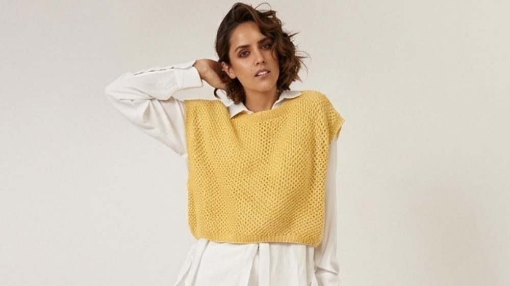 Regalo 4: chaleco o vest, Chaleco Alessia tejido en Awa