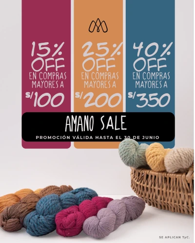 Amano Sale - Descuentos de 15%, 25% y 40%