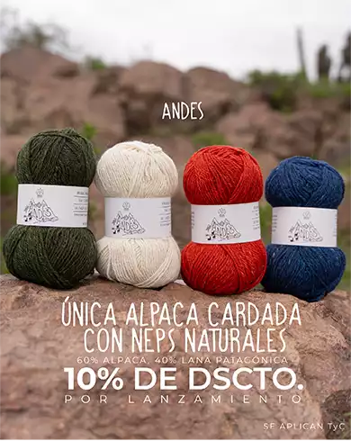 Andes, Nueva calidad 60% Alpaca, 40% Lana Patagónica