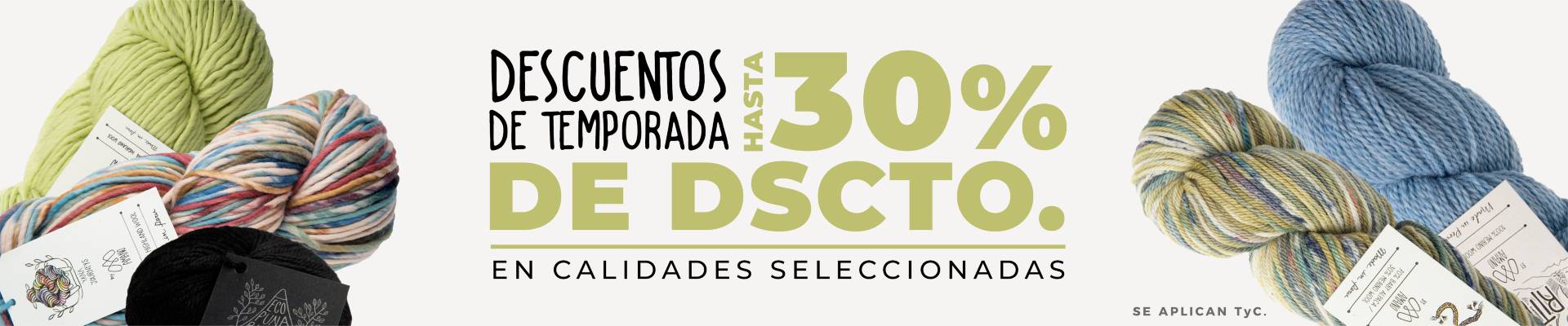 Descuentos de temporada hasta 30% de dscto